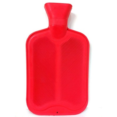 red rubber ribbed hot water bottle wholesale for 750ml