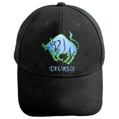 novelty&charming optical fiber flashing taurus embroidery led baseball cap