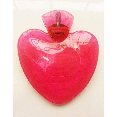 1000ml BS heart shape transparent PVC Hot Water Bottle With Printing