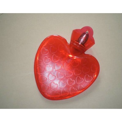 800ml Heart Shape Transparent PVC Hot Water Bottle