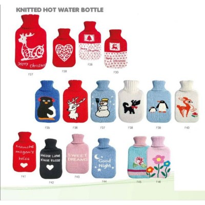 2 liter hot water bottle knitted cover with european style