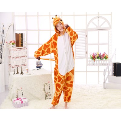 M/L promotional customized printed plush deer animated cartoon jumpsuits/one-pieces/teddies/bodysuit